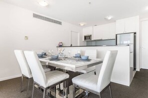 The dining area.