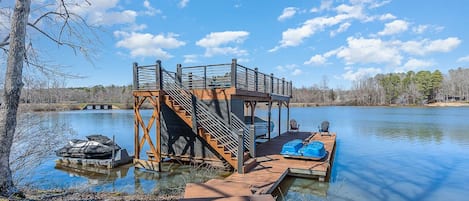 Two story boat dock