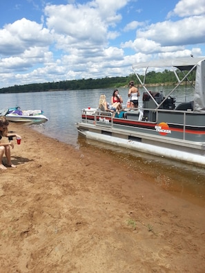 Sandy beach and river