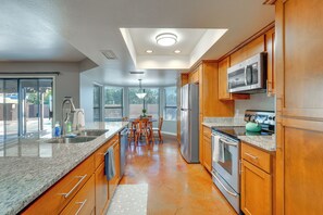 Kitchen | Single-Story House | In-Unit Laundry | Self Check-In