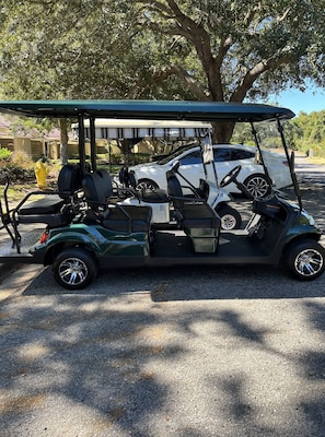Enjoy your brand new complimentary golf cart to tour of the resort
