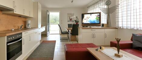Ferienwohnung im Erdgeschoss (80 qm)-Wohnküche