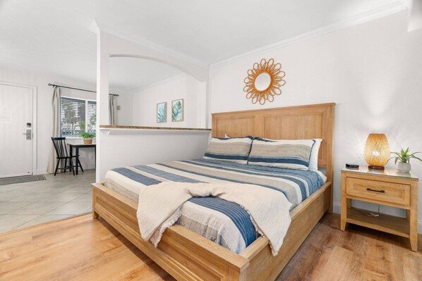 Enjoy a Restful Night in the New Comfy King Size Bed