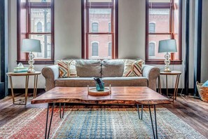 Relax in our comfortable living room 