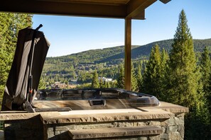 Lower level private hot tub