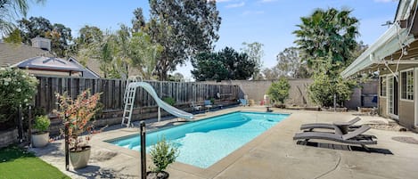 Backyard with pool