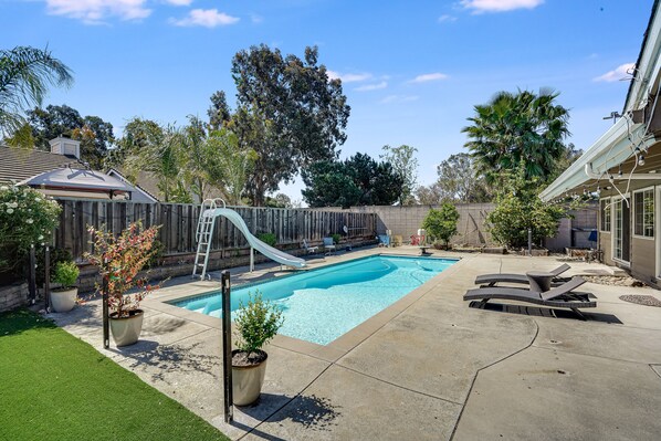 Backyard with pool