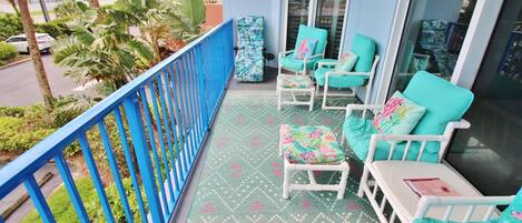 Beautifully decorated balcony