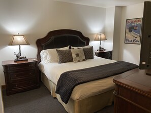 Master Bedroom with King size bed and plenty of storage.