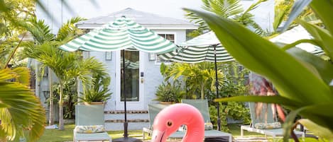 Meet our famous resident, Felicia the Flamingo! She greets all of our guests!
