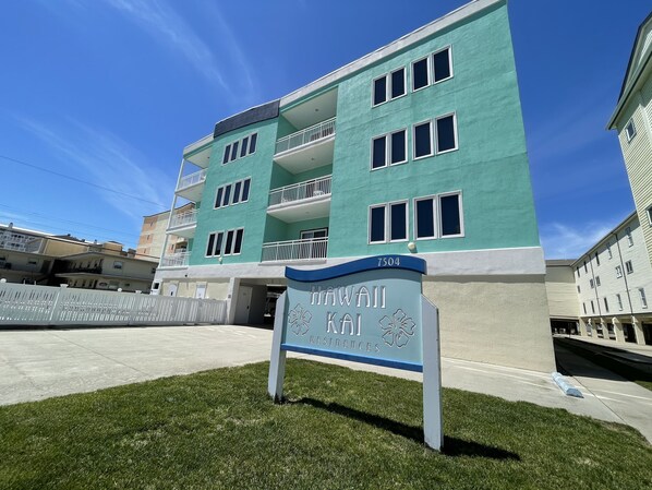 Exterior and Parking Entrance via Ocean Ave