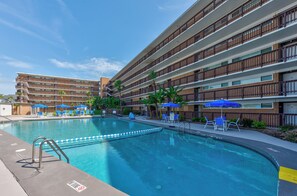 Refreshing, heated pool at Gulfstream with charming features