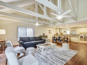 Living Room, Dining Area and Kitchen at 652 Queens Grant