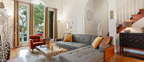 Formal Living Room with Barrel Ceilings