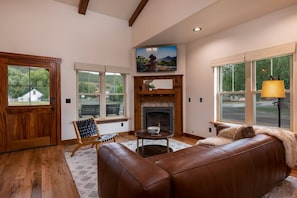 Living room with a view of Reservoir Hill.