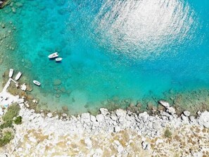 Relax while swimming in the crystal-clear waters of the nearby beaches
