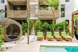 Meditation nest near the pool