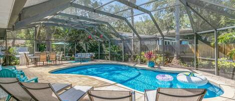 Screened in, heated pool