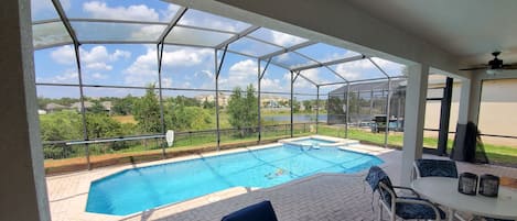 Custom Mickey Mouse Pool, with Patio/Pool area overlooking Reedy Lake.