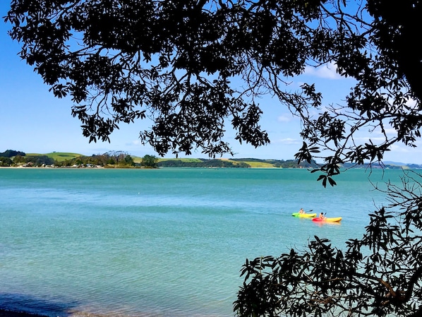 Views of Te Puna Inlet from your private balcony plus direct access to the water