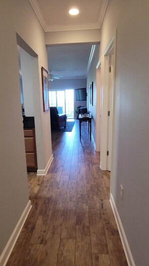 Walking into the condo