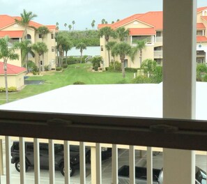 View from outside the entrance door of our condo