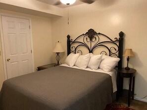 Bedroom with egress to backyard. Note no window. Great for sleeping in.