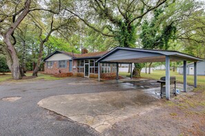 Backyard and Car Port