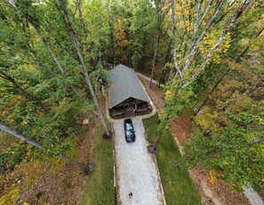 Aerial view of cabin.. photo taken by a guest’s son ..Gabriel. 