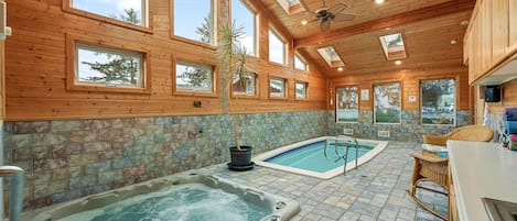 Indoor lap pool & hot tub