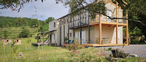 Vue du jardin sous l'olivier