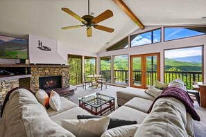 Enjoy cozy nights with this gas log fireplace