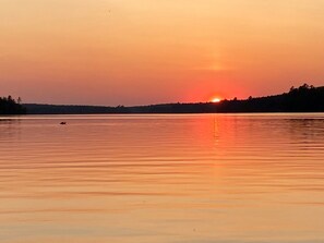 Bast in the gorgeous sunsets across the lake. 