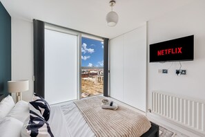 Smart TV with Netflix subscription included for your enjoyment