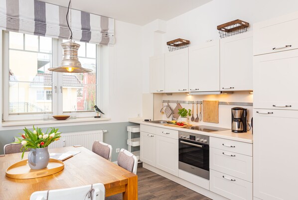 Kitchen in the holiday apartment Amrumer Strandhaven