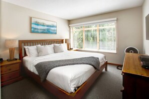 Get a good night's sleep in this huge and comfortable bed.