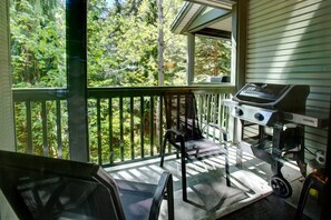 This private balcony is perfect for an evening BBQing