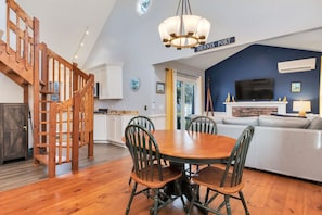 From the front door, step into the open floor plan living & dining space