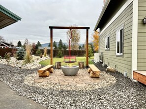 Gather with Your Crew at Our New Fire Pit (stored during winter)