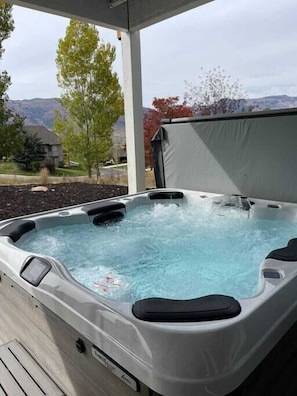 Relax and enjoy the private hot tub!