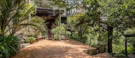 Three-bedroom suite is the lower floor of the house