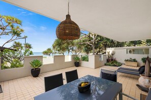 Beach views from private patio