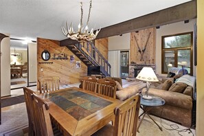 Dining room open to living room