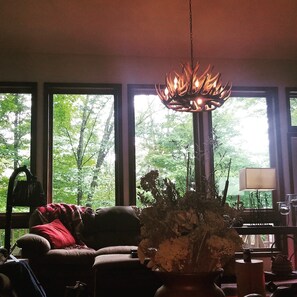 Living Room with a view of the Ski Slope