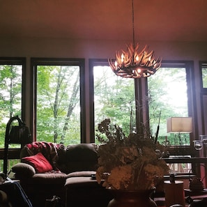 Living Room with a view of the Ski Slope