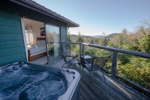 Deck with hot tub