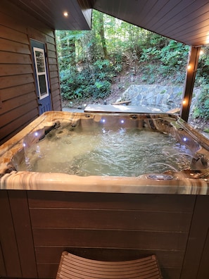 Six person private hot tub!