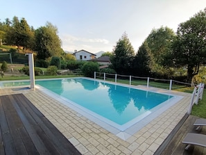 Wasser, Himmel, Wasservorräte, Pflanze, Eigentum, Schwimmbad, Gebäude, Baum, Schatten, Rechteck