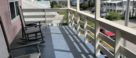 View of the Ocean from the top floor porch of Eagles Nest! Enjoy the breeze!