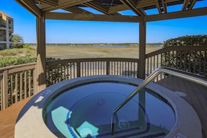Our guests are also welcome to access the Captains Quarters community hot tub.